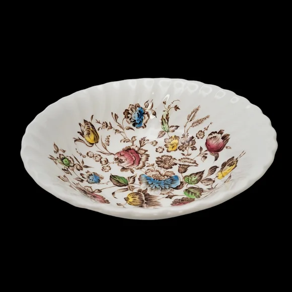 4 Vintage Staffordshire Bouquet 6" Cereal Bowls by Johnson Brothers England - Picture 4 of 8